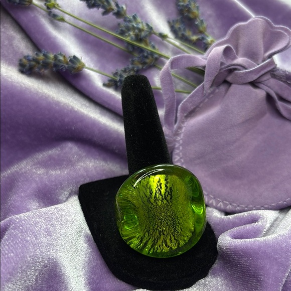 Murano Jewelry - 💚Elegant Murano Green Glass Ring